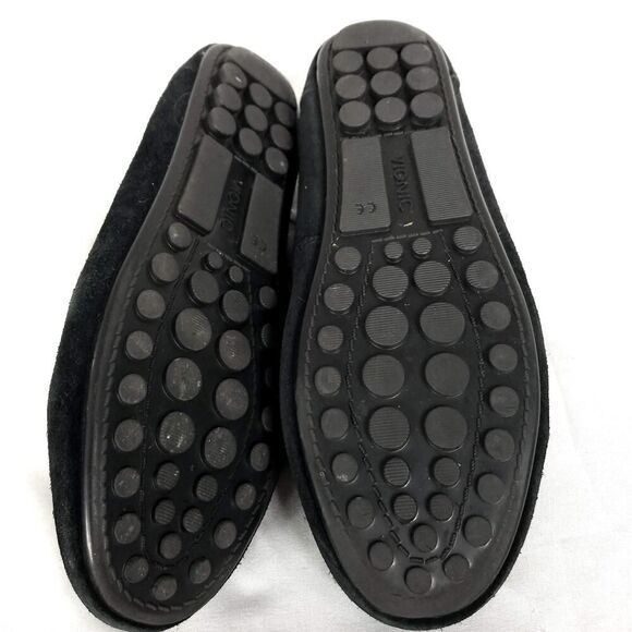 Vionic Virginia Black Suede Leather Moccasin Comfort Loafer Flats Size 8 - Picture 6 of 7